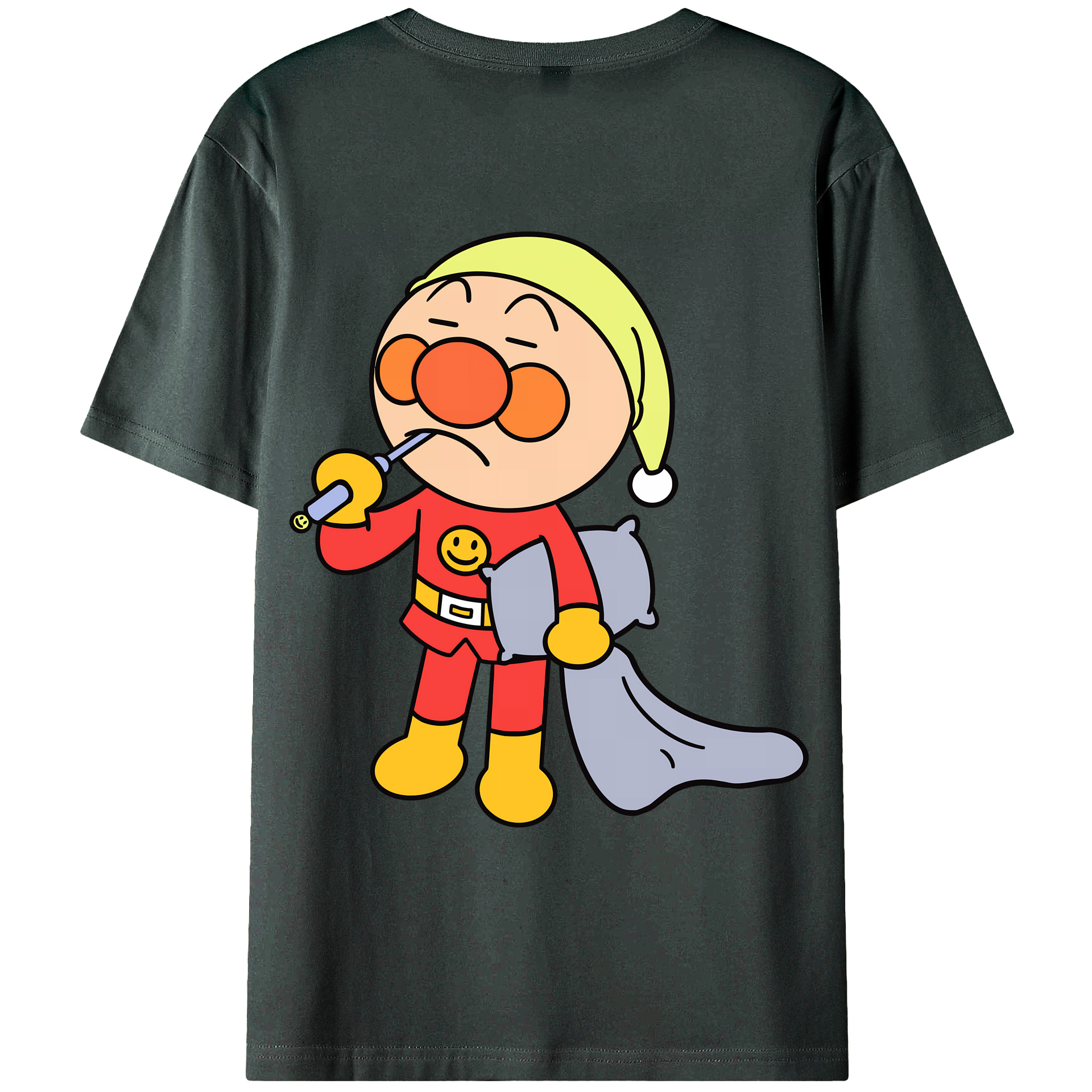（画像用） アンパンマン Anpanman 綿100％ メンズ半袖Tシャツ（バックプリント） 通気性